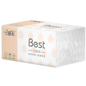 Zhenmu Facial <b>Tissue</b> 80 Pack Extra Thick 4 Layer Wood Pulp Household <b>Paper</b> Towel - Product Image 5