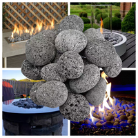 Vente Flash : Pierres de lave noires Fire Rock 5-8cm, galets pour sauna, pierres de verre pour foyer extérieur, aménagement paysager de jardin
