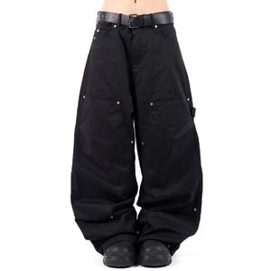 Wholesale Custom Logo Faded Washed Double Knee <b>Men's</b> <b>Pants</b> 100% Cotton High Quality Canvas Loose Classic <b>Men's</b> <b>Carpenter</b> <b>Pants</b> - Product Image 1