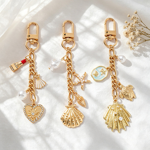 Pressed Dried Flower Keychain, Rose Gold Charm with Heart & Pearl, Elegant <b>Key</b> Ring for Women’s Bags & <b>Keys</b> - Product Image 6
