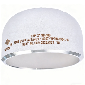 Capuchon de tuyau en acier inoxydable de haute qualité, surface lisse, ASME B16.9 A SA403, sans soudure, soudé, vente en gros - Product Image 4