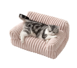 Oem tùy chỉnh vải to sợi mềm mại thoải mái có thể giặt nhỏ màu hồng Pet Dog <span class=keywords><strong>Sofa</strong></span> giường - Product Image 2