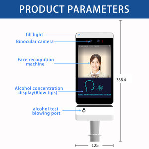 8-Zoll Gesichtserkennungs-Alkoholtestgerät für Vorbehandlungsprozesse, Zutrittskontrolle und Zeiterfassung - Product Image 2