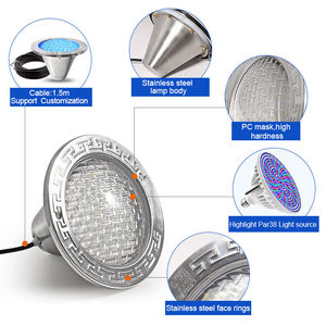 Luz Sumergible para Piscina Marazual Ultra Delgada de Acero Inoxidable 304, IP68, 12W LED, Portátil y Ajustable - Product Image 5