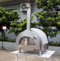 Four à pizza à dôme en argile OVENDESIGN CLAY-G-600-1 personnalisable, alimenté au gaz GPL, en acier inoxydable, pour 5 personnes, utilisation en cuisine