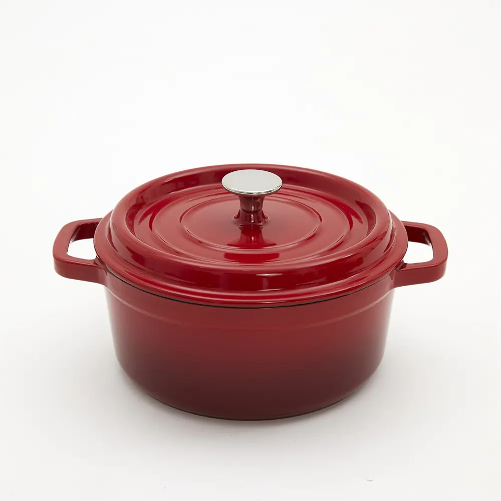 Offre Spéciale casseroles en fonte émaillée pré-assaisonnée personnalisées batterie de cuisine