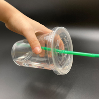 Gobelets compostables en plastique PLA transparent jetables imprimés personnalisés de 16oz FULING