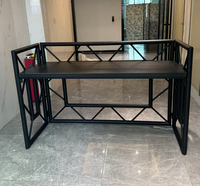 Table de DJ pliable et portable en aluminium, structure en treillis, 170*61*115cm, pour événements et fêtes