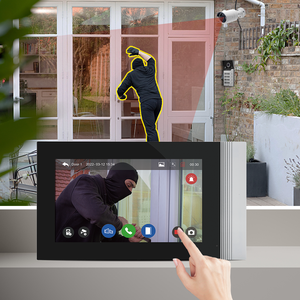 4ユニットホームセキュリティシステム1080Pビデオドアホン、カラーカメラ付きPIRモーション検出インターホンマルチアパートホームセキュリティ - Product Image 3