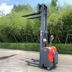 Macchina elettrica diretta della fabbrica dell'impilatore del transpallet motorizzato 1.5Ton 2Ton che cammina l'operazione manuale del carrello elevatore per la vendita al dettaglio - Product Image 1