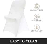 100pcs White Stretch Banquet Wedding Chair Covers