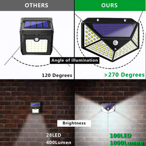 Lámpara Solar con Sensor de Movimiento PIR, Lámpara de Pared para Jardín, Iluminación LED Solar, Lámpara de Pared con Sensor - Product Image 6