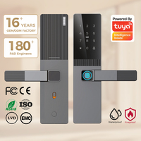 Serrure Intelligente OEM LNDU A01 pour Porte en Bois, Compatible Tuya, avec Reconnaissance d'Empreintes Digitales IA et Accès sans Clé, Modèle 5050 à Mortaise, pour Bureau et Domicile