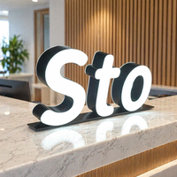 Letrero de Fachada Personalizado, Letreros Iluminados para Empresas, Letras de Canal 3D de Acrílico LED, Letrero Luminoso Frontal para Tiendas