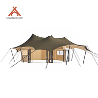 Tente de glamping de luxe Kawagebo Kamp (KK) en PVDF imperméable quatre saisons pour safari, avec armature droite, idéale pour les familles