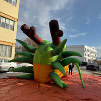 Mascotte de dessin animé à tête de dragon gonflable personnalisée pour décoration de bâtiment de célébration de festival du nouvel an décoration d'événement extérieur