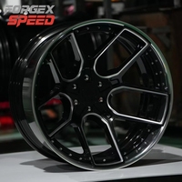 Maßgefertigte 22 24 Zoll Geschmiedete Räder 6x139,7 Glänzend Schwarz Gefräste Leichtmetallfelgen Passend für Dodge Ram 1500 Style Truck-Räder