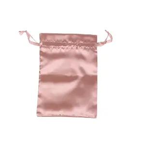 Роскошная печатная сумка на шнурке с пользовательским логотипом парики Пучки Волос Упаковка шелковые атласные сумки парик ювелирные изделия Одежда мешок для пыли