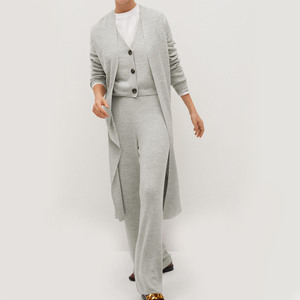 Morbido Cardigan Lungo Invernale in <span class=keywords><strong>Lana</strong></span> e Cashmere per Donna, Vestito Maglione a Maniche Lunghe in Cashmere Lavorato a Maglia - Product Image 4