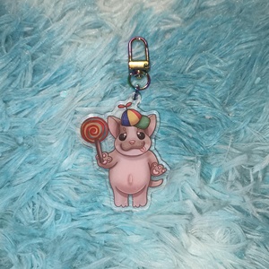 OEM ODM Figura de acrílico de cachorro <span class=keywords><strong>Pitbull</strong></span> con diseño de meme, estilo caricatura adorable, con dije de piruleta - Product Image 4