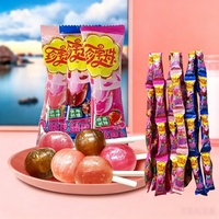 Approvisionnement direct usine : Sucettes bonbons durs fruités et sucrés de 14g, présentoir de 48 bâtonnets multicolores