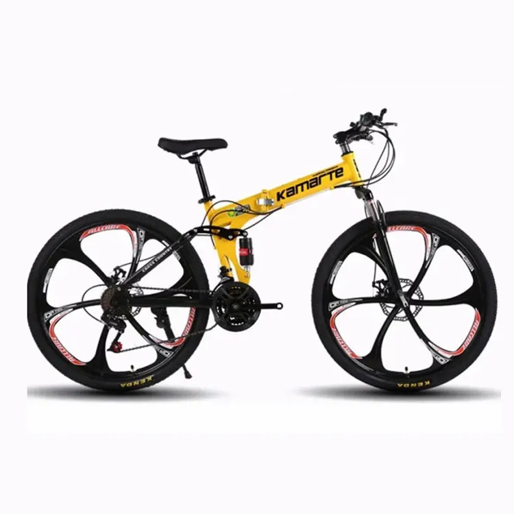 Bicicleta dobrável de aço de alto carbono, bicicleta de 24 26 polegadas dobrável de aço para mountain bike e de estrada de mtb