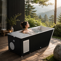 Piscine extérieure moderne pour bain froid avec refroidisseur 1HP, bain spa écologique pour la maison