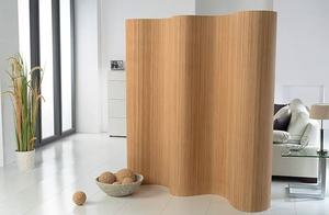Panneaux d'écran de séparation de pièce sur pied en bambou naturel style ondulé mobile pour les salons, les hôtels et la décoration intérieure - Product Image 3
