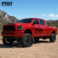 Jantes FGD personnalisées polies forgées Super Single 22X10 22X12 24X12 24X14 26X14 26X16 PCD 8X165.1 pour RAM 2500