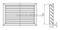 Grille linéaire fermable à charnière de haute qualité pour systèmes CVC