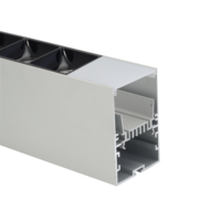 Bande lumineuse led W54 x H80mm en alliage anodisé 6063 avec diffuseur PC, extrusion d'aluminium, profilé led