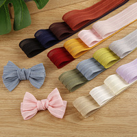Personnalisé Wavy Hook Bord Striped Webbing Handmade Diy Bow Hair Clothing Accessories Boîte-cadeau écologique de luxe Emballage de fleurs