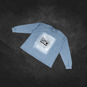 Chemise streetwear surdimensionnée pour homme en tissu éponge 100% coton, motif de lettres imprimé personnalisé, délavé au soleil - Product Image 2