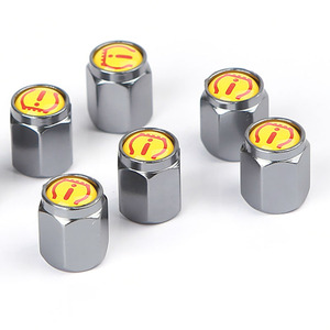 Capuchon de valve indicateur de pression des pneus en aluminium 17 mm, norme américaine, pour valve tubeless avec logo d'avertissement - Product Image 3
