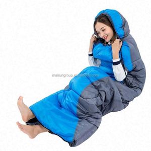 Sac de couchage enveloppant léger et portable pour adulte, intérieur/extérieur, camping, avec fonction de compression, polyester, toutes saisons, froid - Product Image 4