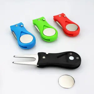 Manufacture Switchblade and Foldable Pop-up Button custom golf repair knife and divot tool