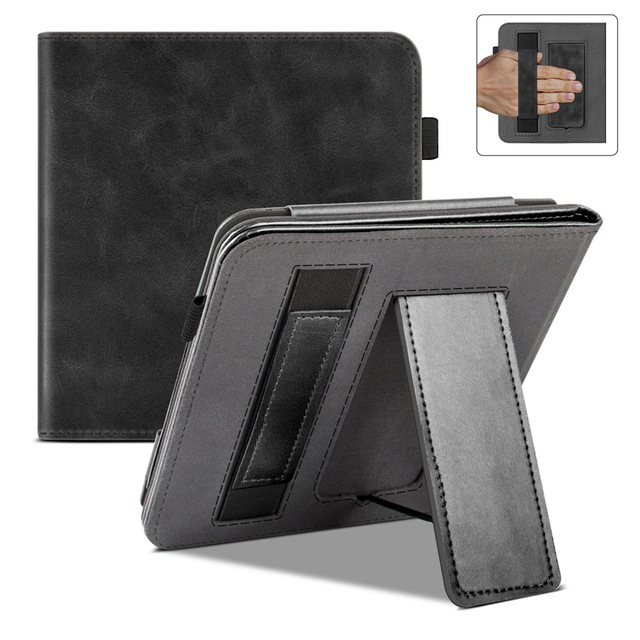 Hand Support 7 Inch EReader Case Auto Sleep/Wake PU Leather N428 Smart Cover Shockproof for Rakuten KOBO Libra Colour 2024