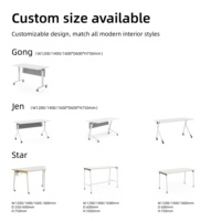 Table de conférence, bureau, table de réunion, mobilier de bureau design moderne, pliable, mobile avec roulettes