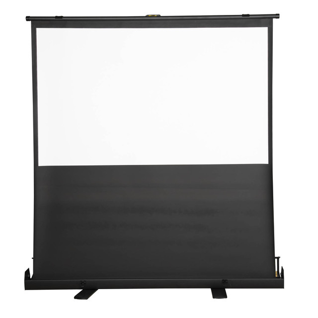 100 Inches 16:9 Portable Self-Locking Manual Floor Pull up Projector Screen for Home Office Meeting Events