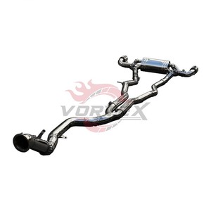 Vortex Stainless Steel Valved Mirror Polished Catback <b>Exhaust</b> for GR Supra A90 3.0T B58 Dual Single Exit Tailpipes System - Product Image 4