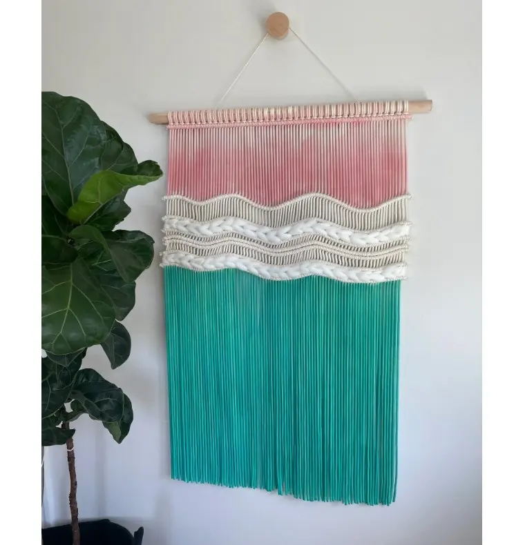 Macrame Sunset Art  Moon Art  Wall Weaving  Tapestry