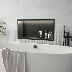 NEODRAIN Sleek Shower Niche Recessed Bathroom Solution Quick 92 Degree Drainage Shower Room Accessories