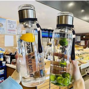 Wholesale Outdoor Travel Sports Portable Leak Proof Beverage Tea Glass Bottle Glass <b>Water</b> Bottle with Strap - Product Image 1