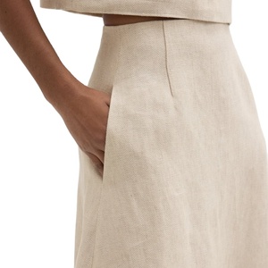 Custom Ladies Office Suit <b>Polo</b> Shirt and Midi Circle Skirt <b>Women</b> Career Dress - Product Image 3