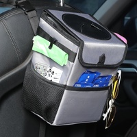 Poubelle de voiture pliable en tissu Oxford imperméable, style sport, boîte de rangement créative suspendue avec capacité de 1 à 3 L