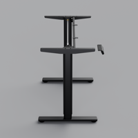 PRORIALS Cadre de bureau debout ergonomique moderne à moteur unique, fonctionnement silencieux, hauteur réglable, montage facile, acier inoxydable, 80 kg