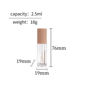 Botol <span class=keywords><strong>Lip</strong></span> <span class=keywords><strong>Gloss</strong></span> bulat 2.5ml, botol kosong plastik besar dengan kotak dan Logo, harga promosi - Product Image 5