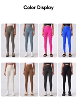 Mallas de Yoga largas con entrepierna para chica alta, pantalones de entrenamiento de compresión de línea T sin cintura Extra alta para mujer