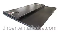 Penutup Bak Truk Lipat Tiga Keras Berbahan Aluminium Alloy Anti Air Warna Hitam, Penjualan Langsung Pabrik, Pemasangan Tanpa Alat, Garansi 2 Tahun