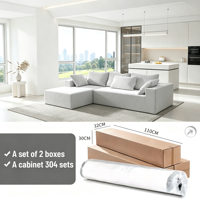 Canapé trois places modulaire de haute qualité, durable et écologique, ensemble de meubles modernes extensibles, design d'angle sans accoudoirs